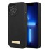 GUESS Futrola GUHMP13LSPLK, za iPhone 13 Pro i 13 6,1", silikonska, Logo Plate MagSafe, crna